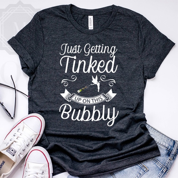 Tinker Bell theme Funny Drinking T-shirt for Women - Picture 1 of 4